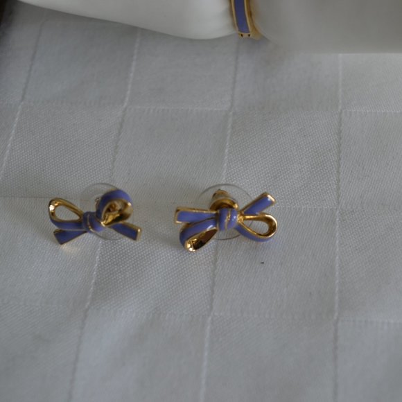 Kate Spade Purple/Gold Bangle & Earrings - Picture 2 of 6